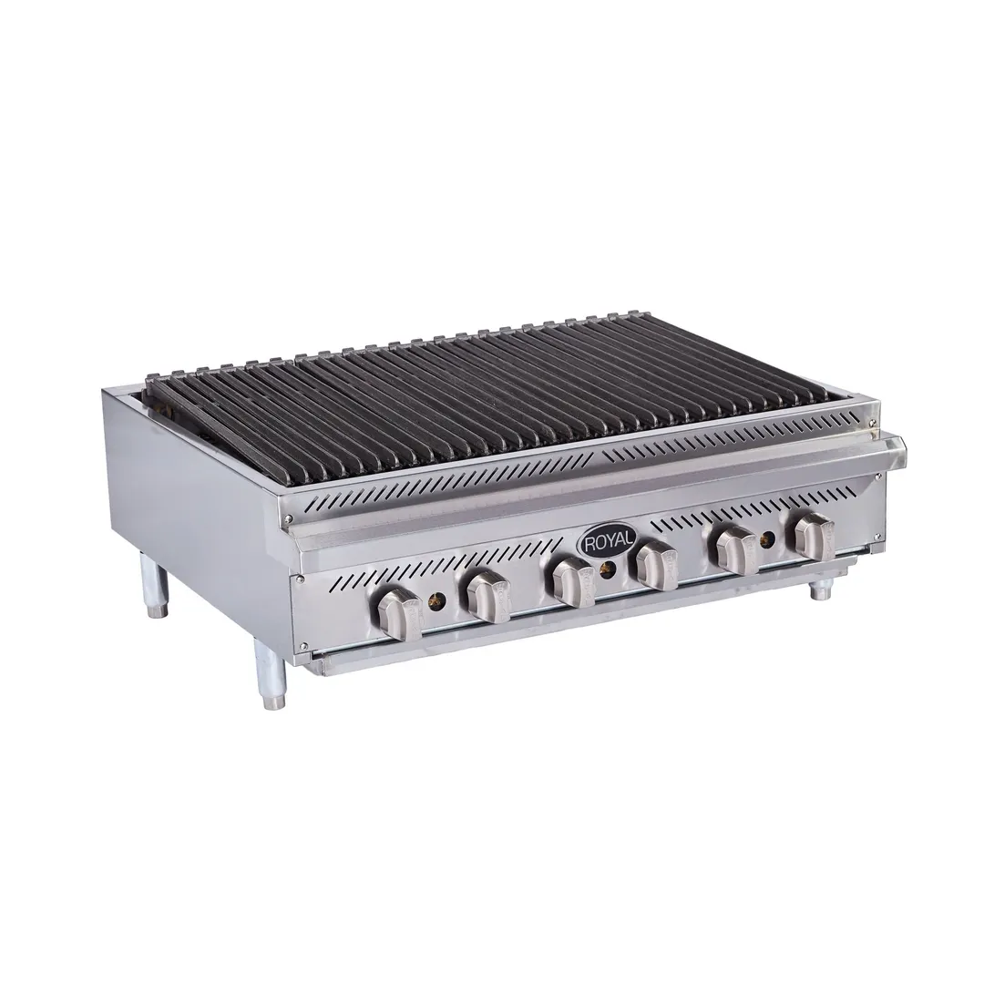 Royal Range of California RSRB-18 18" Low Profile Countertop Gas Radiant Charbroiler, 37.500 BTU