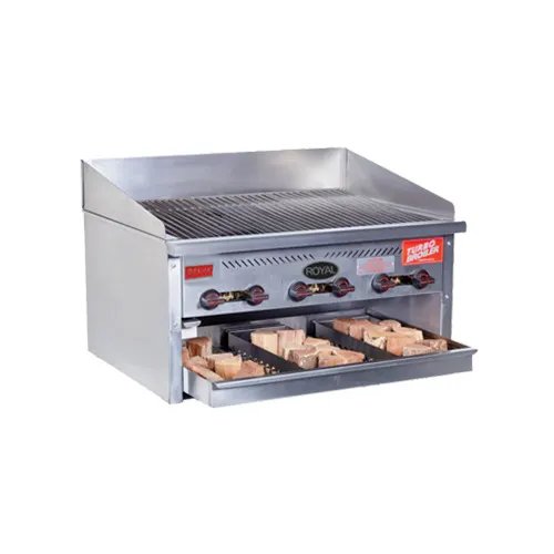 Royal Range of California TB-872-SM 71" Countertop Gas Infrared Radiant Charbroiler w/ Smoker