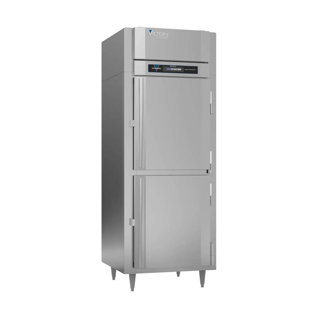 Victory RS-1D-S1-EW-HD-HC 31" 1-Section Wide Reach-In Refrigerator w/ 2 Swing Solid Half Door, Stainless Steel, 24 cu. ft.