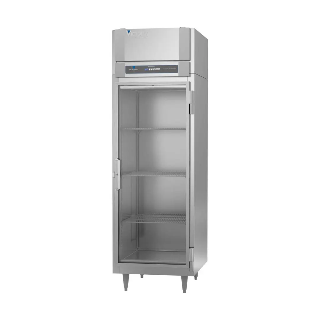 Victory RS-1D-S1-G-HC 27" 1-Section Reach-In Refrigerator w/ Swing Glass Door, Stainless Steel, 21 cu. ft.