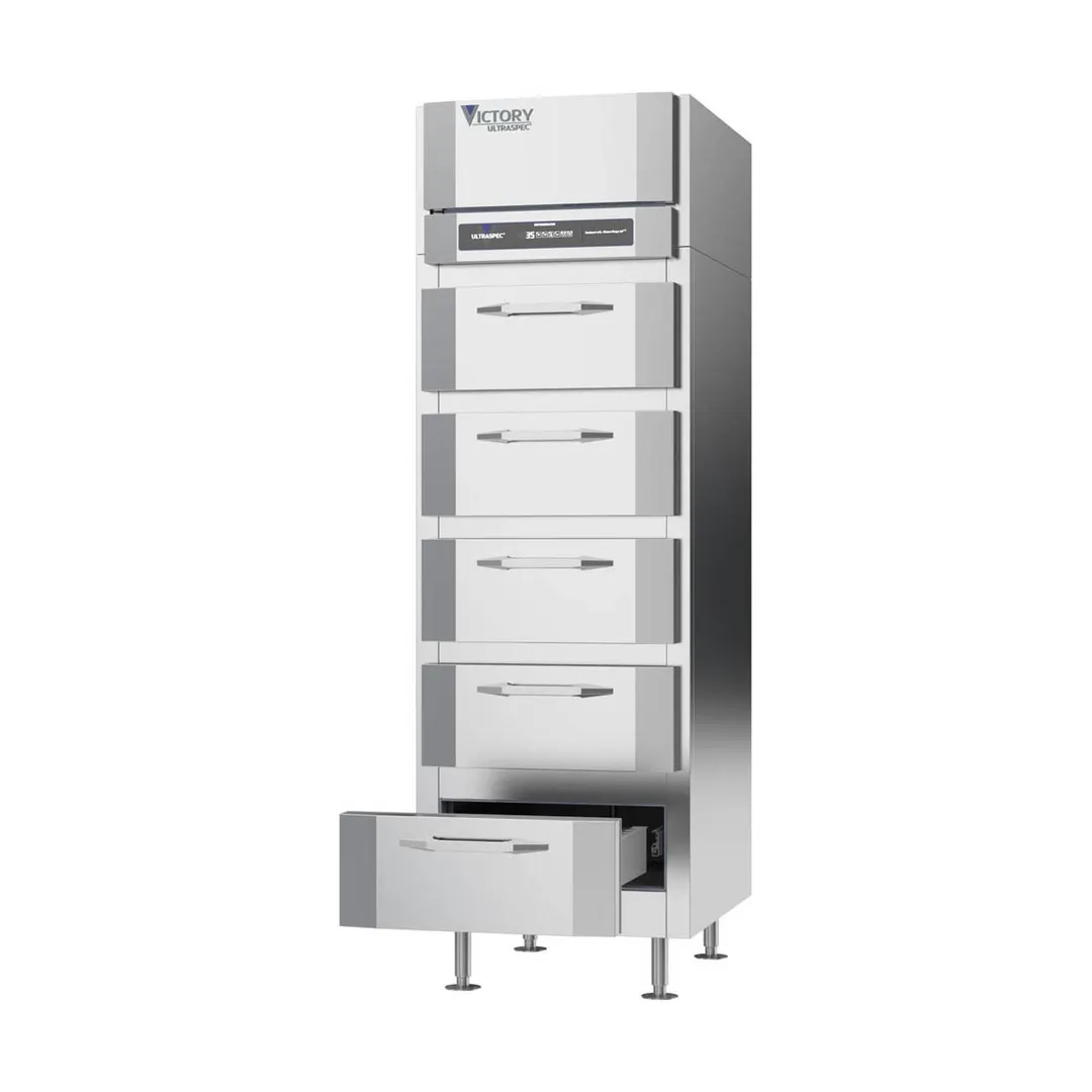 Victory RS-1D-S1-HC-FF 27" 1-Section Vertical Fish/Poultry File Refrigerator w/ 5 Drawers, 21 cu. ft.