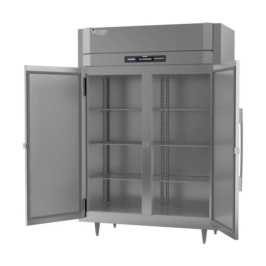 Victory RS-2N-S1-HC 58" 2-Section Reach-In Refrigerator w/ 2 Solid Swing Full Doors, Stainless Steel, 41.35 cu. ft.