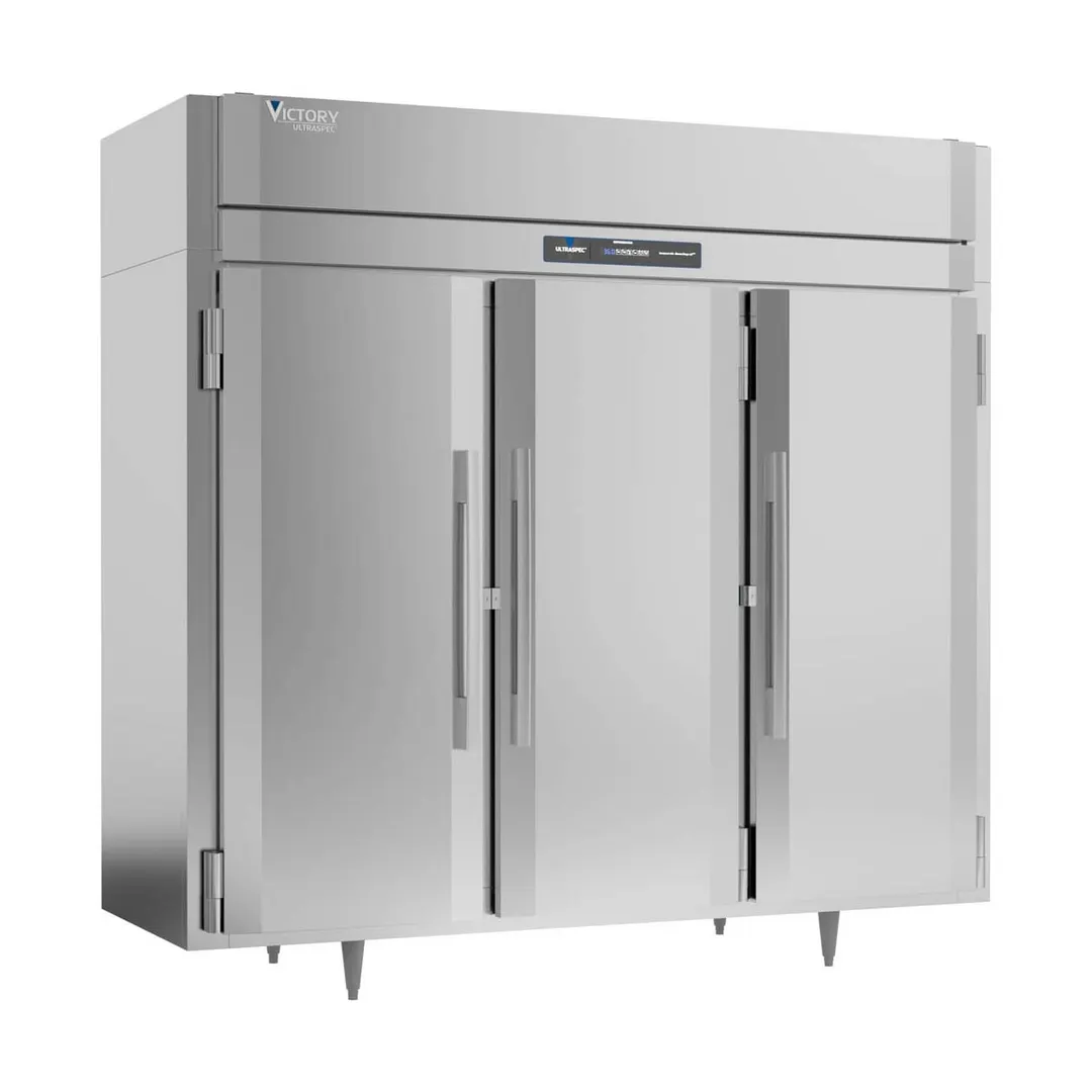 Victory RS-3D-S1-EW-HC 86" Three Section Wide Reach-In Refrigerator w/ 3 Solid Swing Full Doors, Stainless Steel, 74 cu. ft.