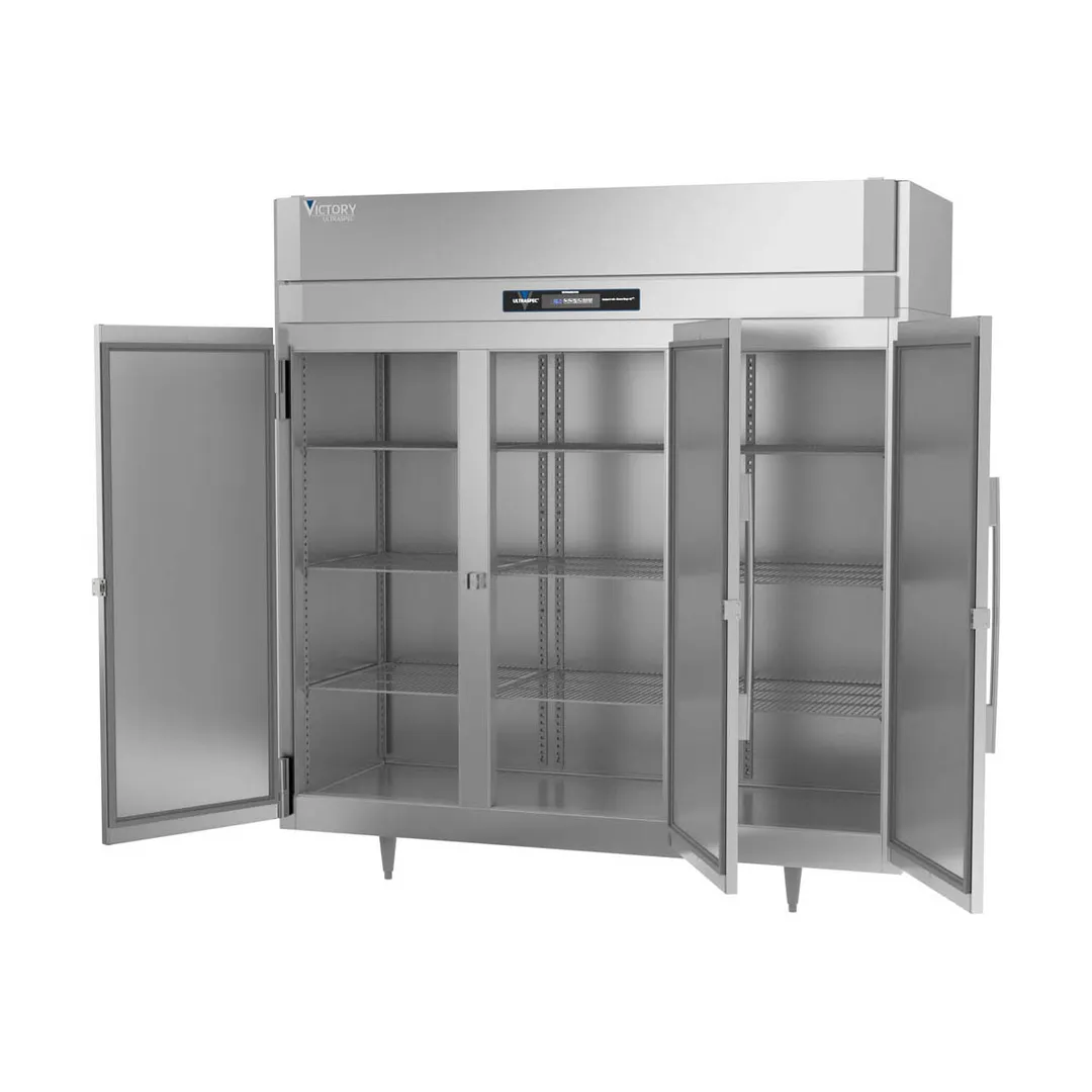 Victory RS-3D-S1-HC 78" 3-Section Reach-In Refrigerator w/ 3 Solid Swing Full Doors, Stainless Steel, 68 cu. ft.