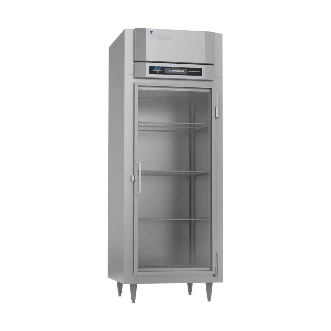 Victory RSA-1D-S1-EW-G-HC 31" 1-Section Wide Reach-In Refrigerator w/ 1 Glass Full Door, Aluminum Interior, 24 cu. ft.