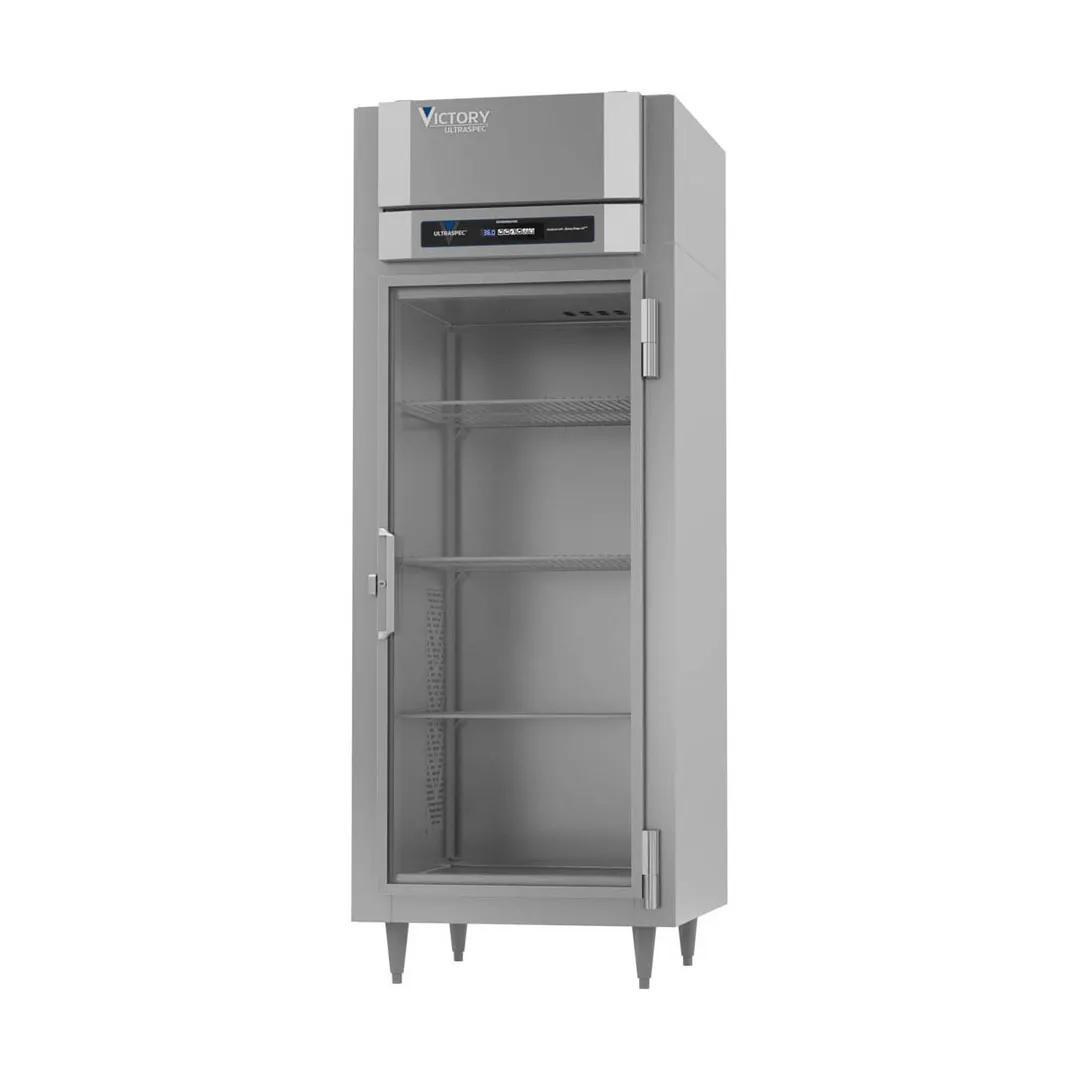 Victory RSA-1D-S1-EW-G-HC 31" 1-Section Wide Reach-In Refrigerator w/ 1 Glass Full Door, Aluminum Interior, 24 cu. ft.