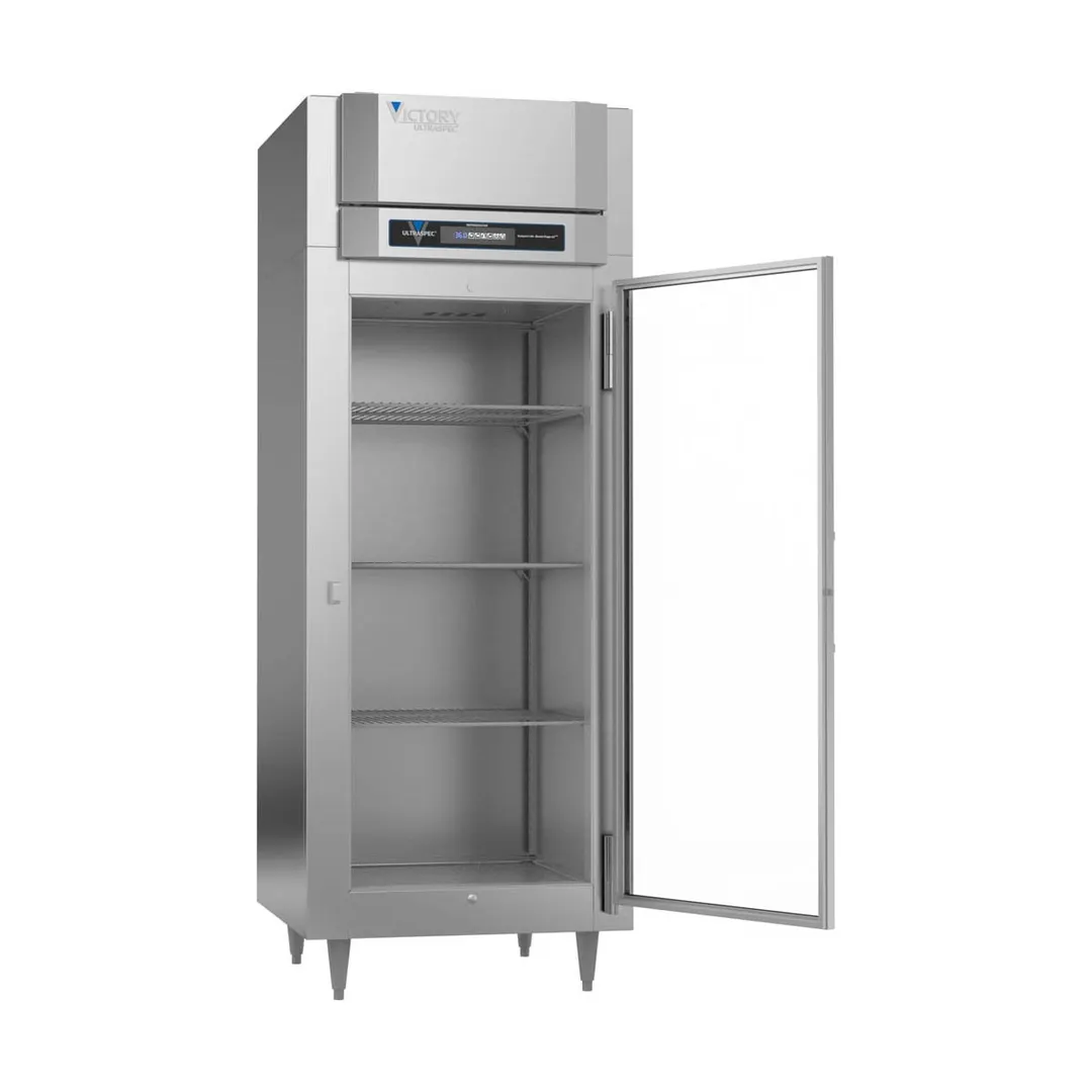 Victory RSA-1D-S1-EW-G-HC 31" 1-Section Wide Reach-In Refrigerator w/ 1 Glass Full Door, Aluminum Interior, 24 cu. ft.