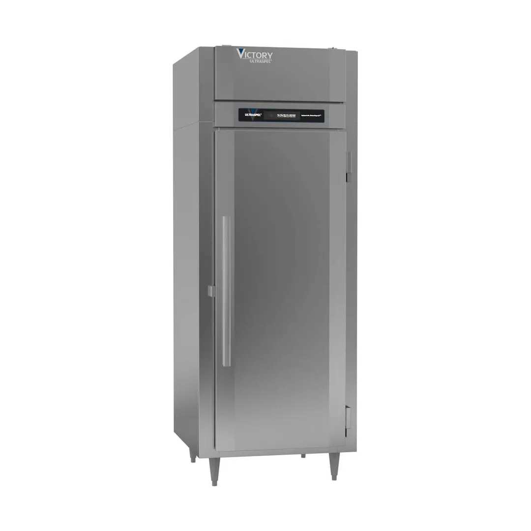 Victory RSA-1D-S1-EW-PT-HC 31" 1-Section Wide Pass-Thru Refrigerator w/ 2 Solid Swing Full Doors, Aluminum Interior, 26 cu. ft.