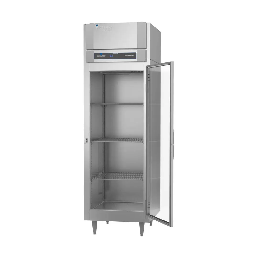 Victory RSA-1D-S1-G-HC 27" 1-Section Reach-In Refrigerator w/ 1 Glass Full Door, Aluminum Interior, 21 cu. ft.
