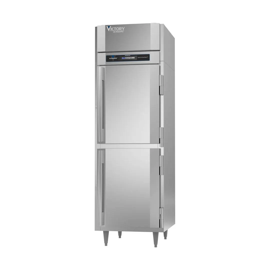Victory RSA-1D-S1-HD-HC 27" 1-Section Reach-In Refrigerator w/ 2 Solid Half Doors, Aluminum Interior, 21 cu. ft.