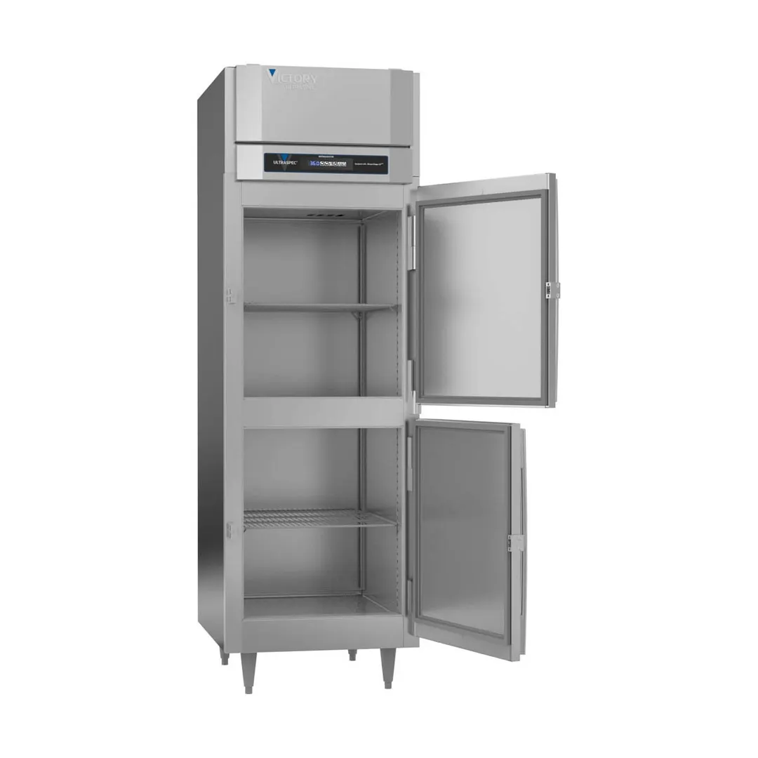 Victory RSA-1D-S1-HD-HC 27" 1-Section Reach-In Refrigerator w/ 2 Solid Half Doors, Aluminum Interior, 21 cu. ft.