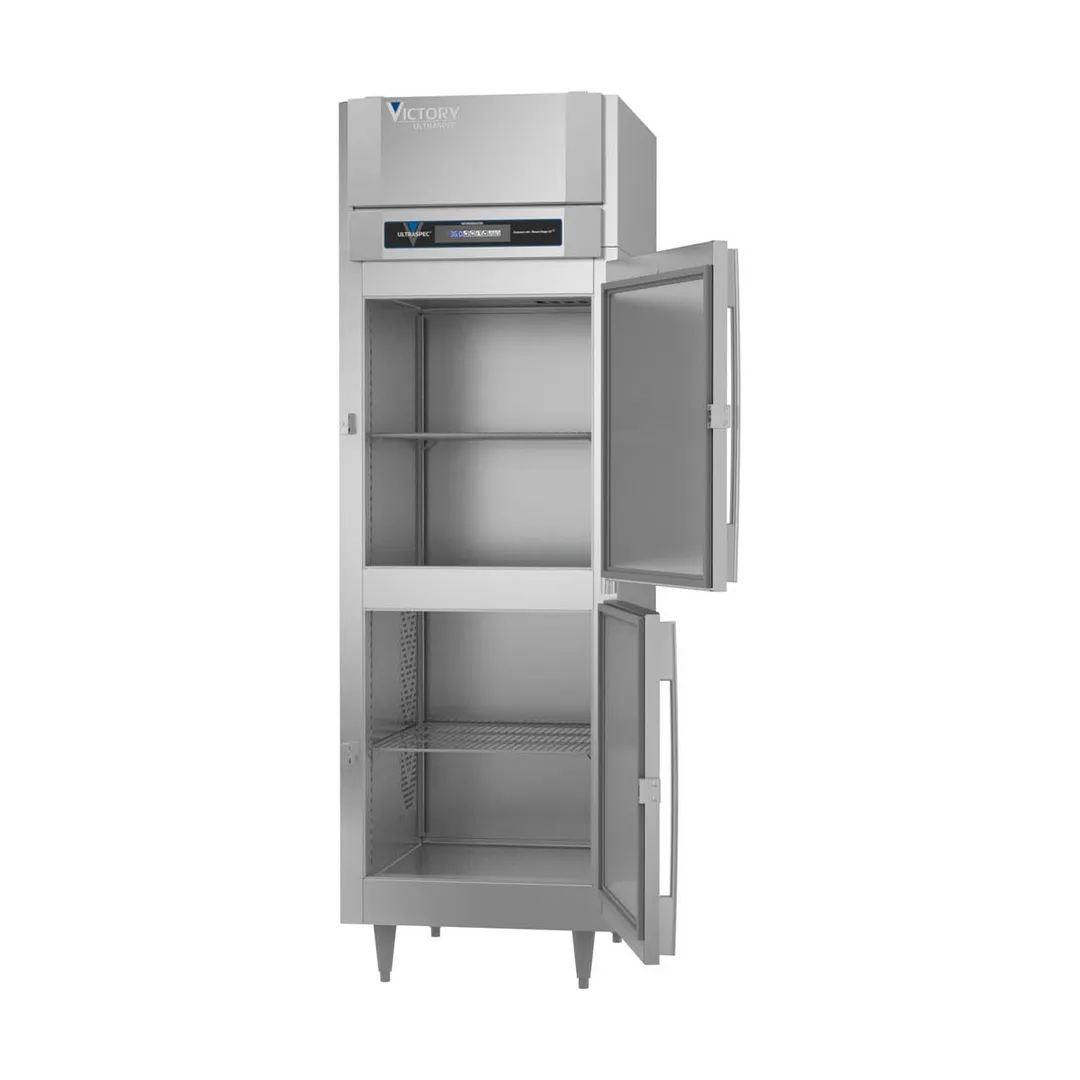 Victory RSA-1D-S1-HD-HC 27" 1-Section Reach-In Refrigerator w/ 2 Solid Half Doors, Aluminum Interior, 21 cu. ft.