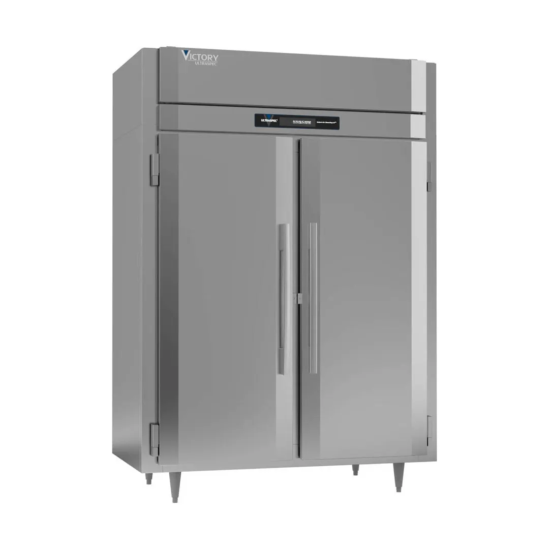 Victory RSA-2D-S1-EW-HC 58" 2-Section Wide Reach-In Refrigerator w/ 2 Solid Swing Full Doors, Aluminum Interior, 49 cu. ft.
