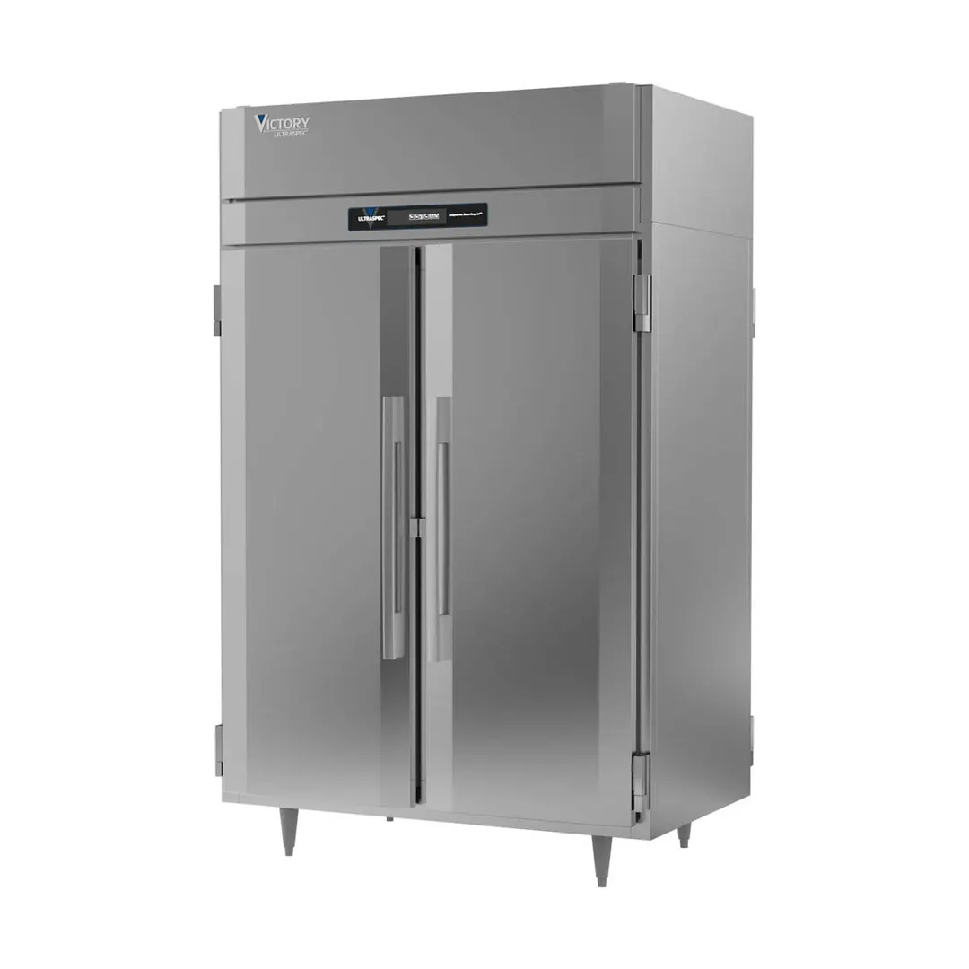 Victory RSA-2D-S1-PT-HC 52" 2-Section Pass-Thru Refrigerator w/ 4 Solid Swing Full Doors, Aluminum Interior, 48 cu. ft.