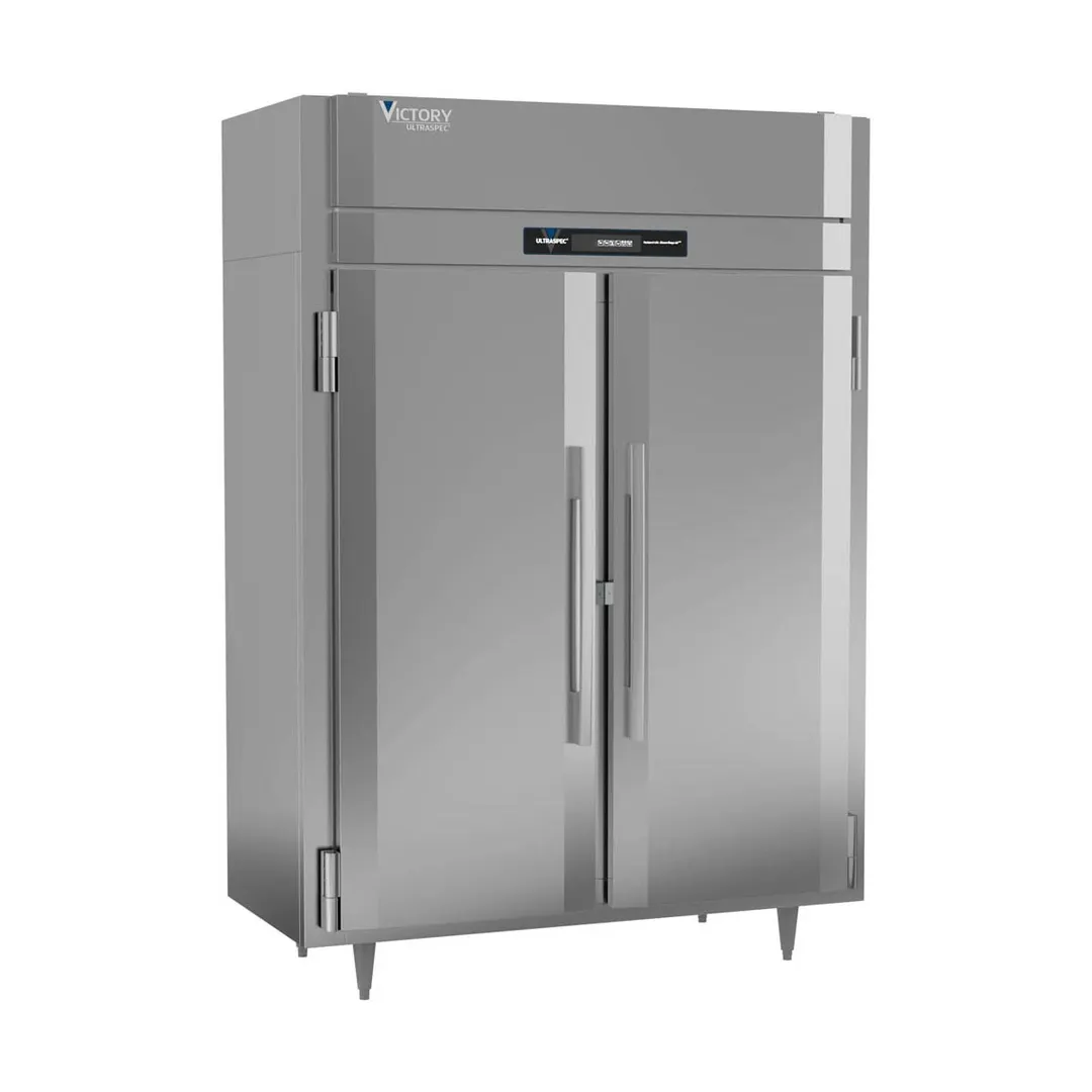 Victory RSA-2N-S1-HC 58" 2-Section Reach-In Refrigerator w/ 2 Solid Swing Full Doors, Aluminum Interior, 41.35 cu. ft.