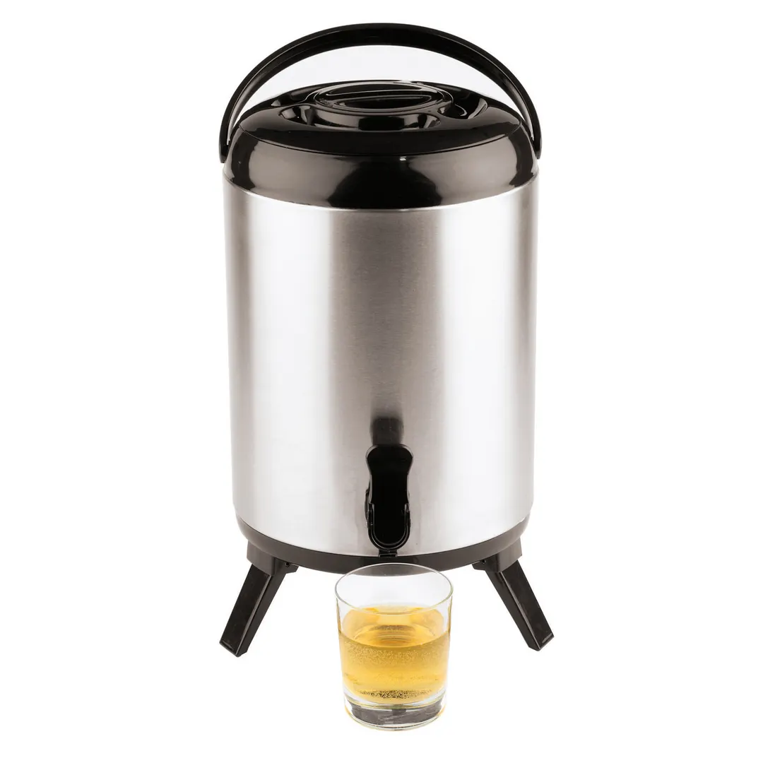 Paderno 41904-10 Insulated Beverage Dispenser, 10 Qt (2.5 Gal) Stainless Steel, Buffet Service