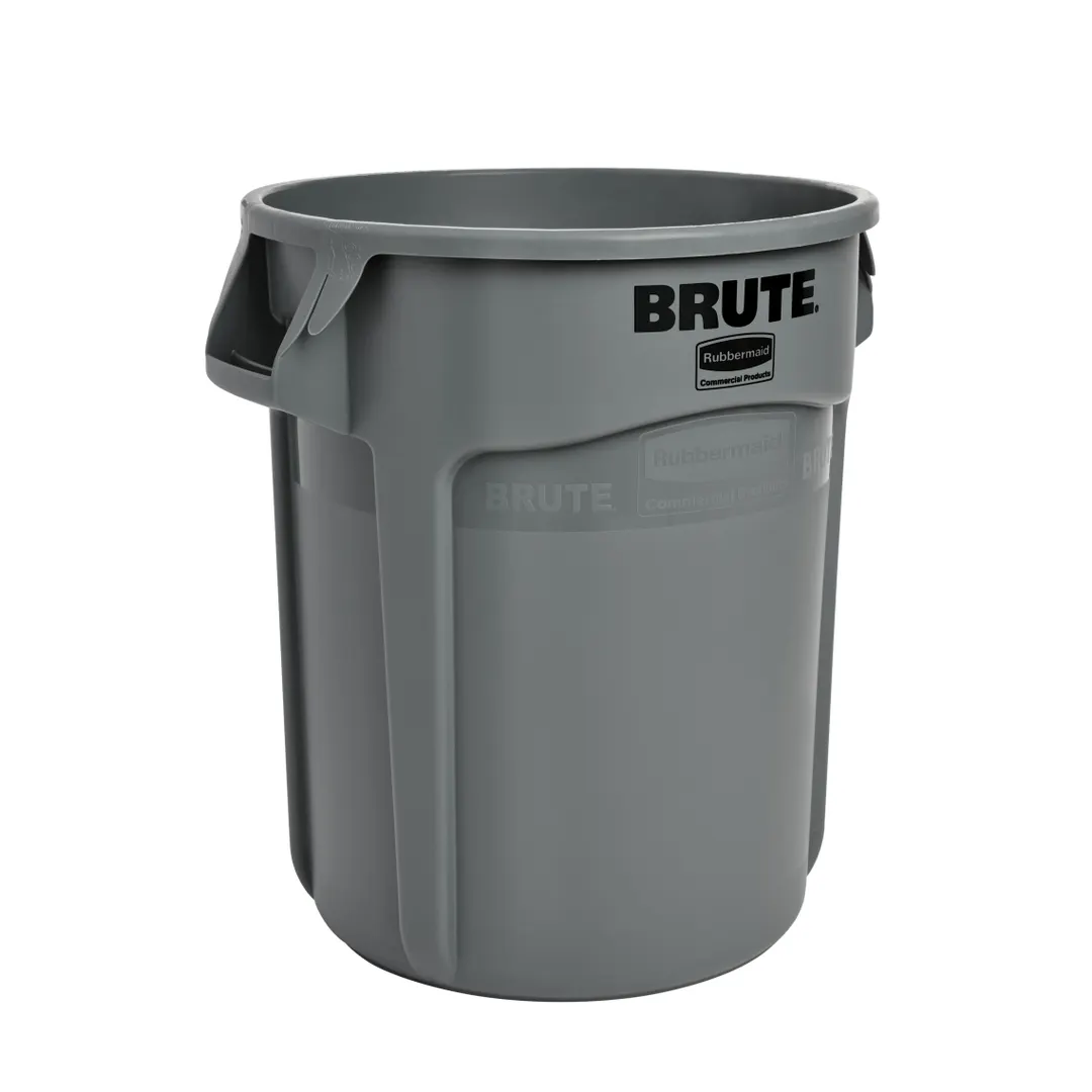 Rubbermaid FG262000GRAY ProSave Brute 20‑Gallon Trash Can, Gray, 19‑1/2" D x 22‑7/8" H, NSF Certified