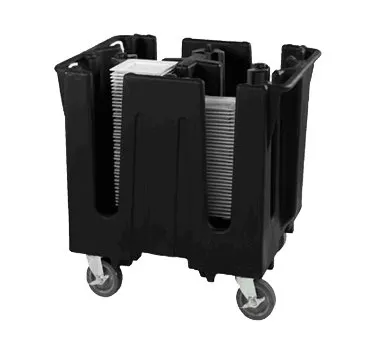 Vollrath SAC-6-06 Traex Adjustable Dish Caddy, 32.75W x 27.5D x 30.5H, 6 Compartments, 330 Plate Capacity, Black Plastic, NSF
