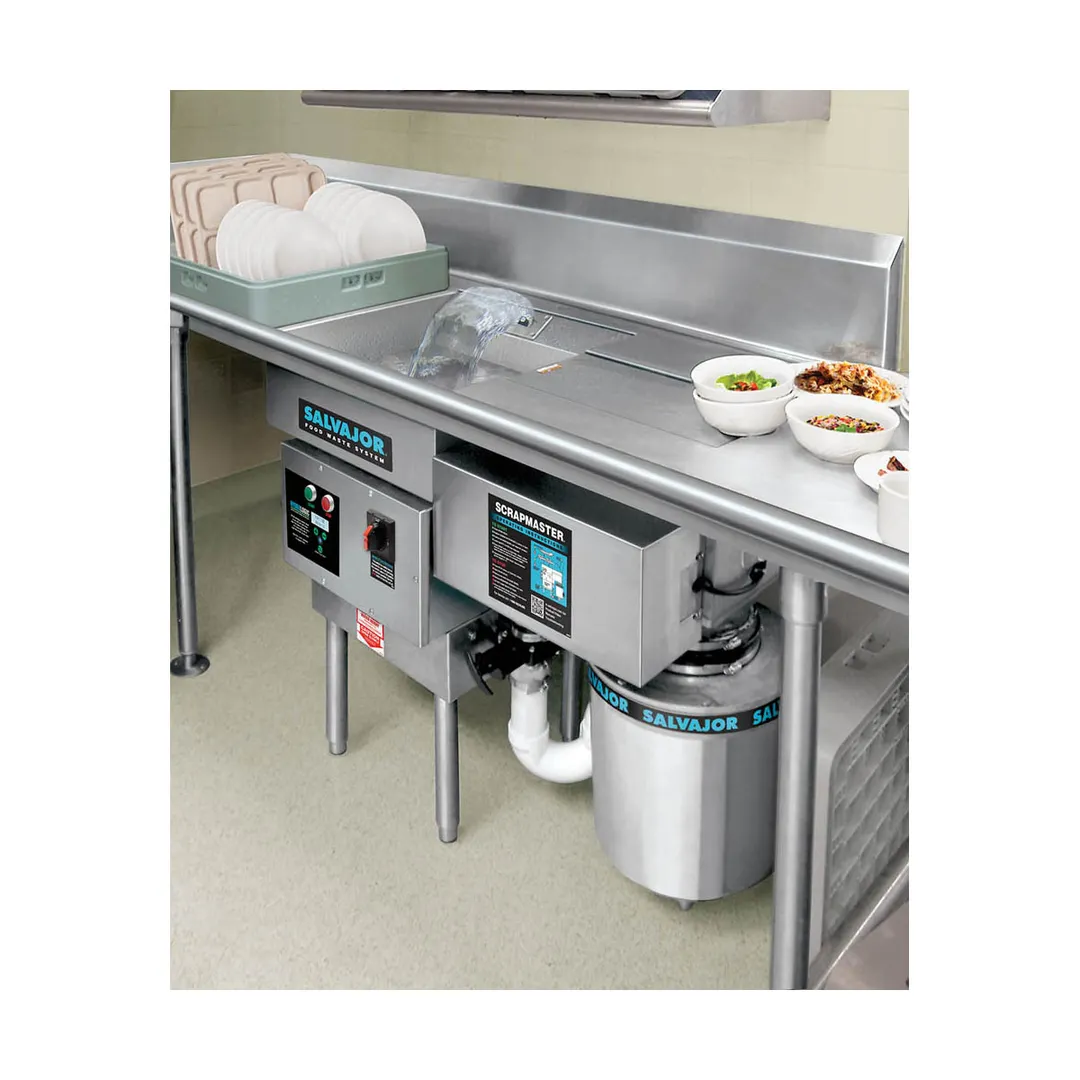 Salvajor 500-SM ScrapMaster Waste Disposing System / Food Scrapper, Standart Basin - 5HP / 30 GPM