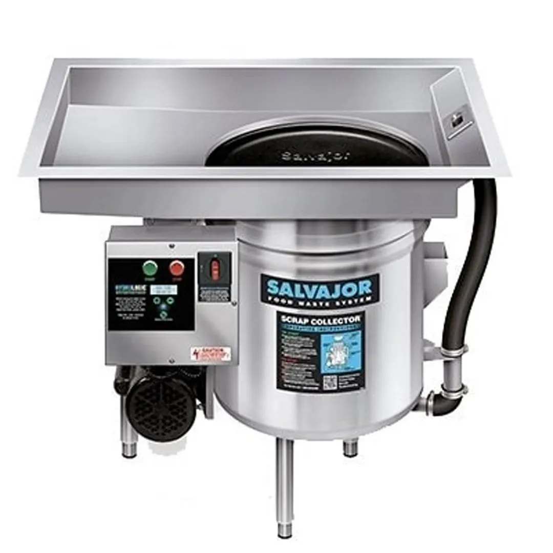 Salvajor P914 Food Scrapper / Waste Collector with Pot and Pan Basin - 3/4 hp, 30 GPM