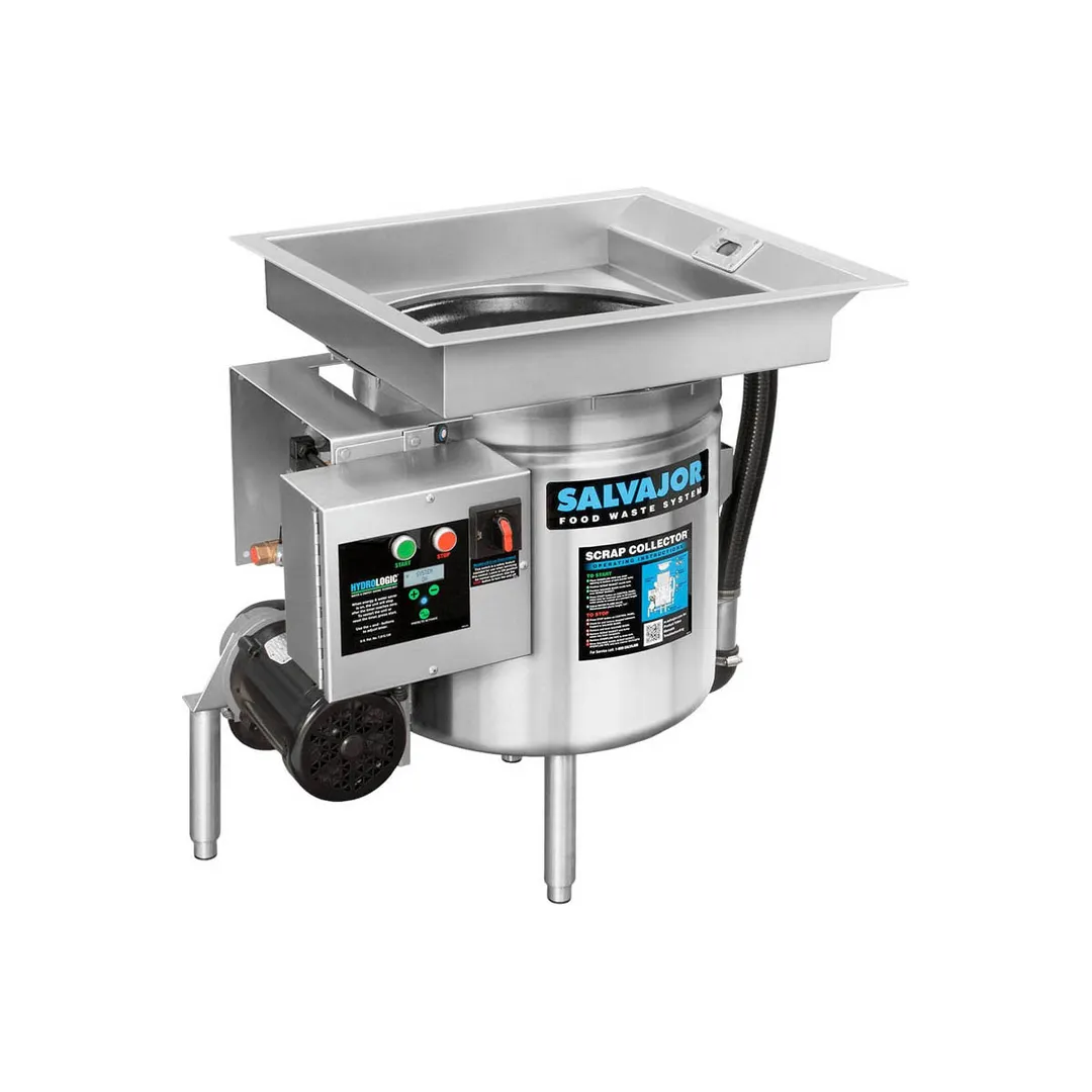 Salvajor S914 24" Food Scrapper / Waste Collector with Standard Basin - 3/4 hp, 30 GPM