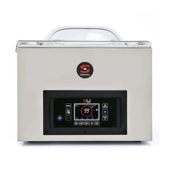 Sammic SU-420GP+  Countertop Chamber Vacuum Packaging Machine with Bluetooth Connectivity and Gas İnjection, 16-1/2" Single Seal Bar