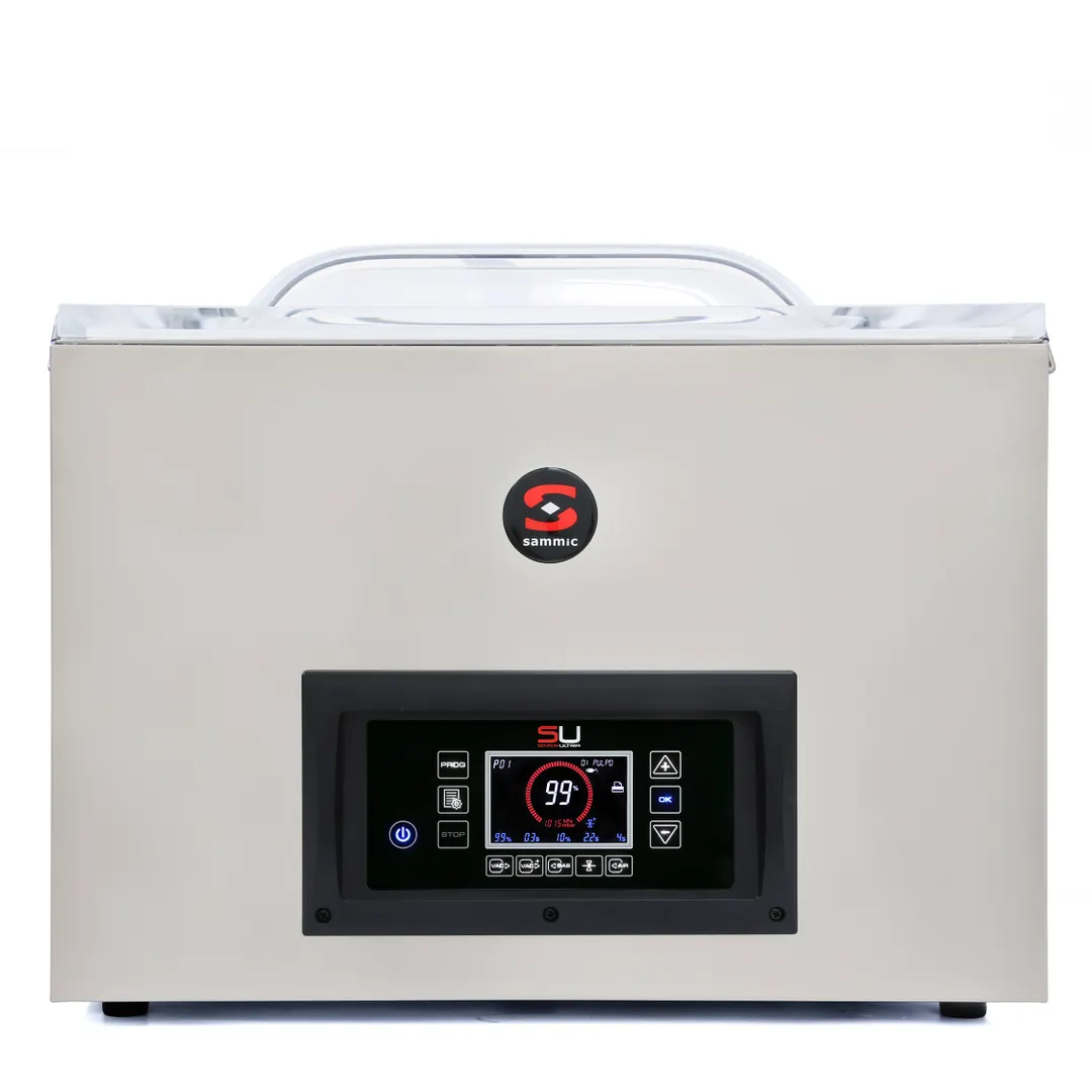 Sammic SU-520GP+ L Countertop Chamber Vacuum Packing Machine with Bluetooth Connectivity and Gas İnjection, 22" Single Seal Bar
