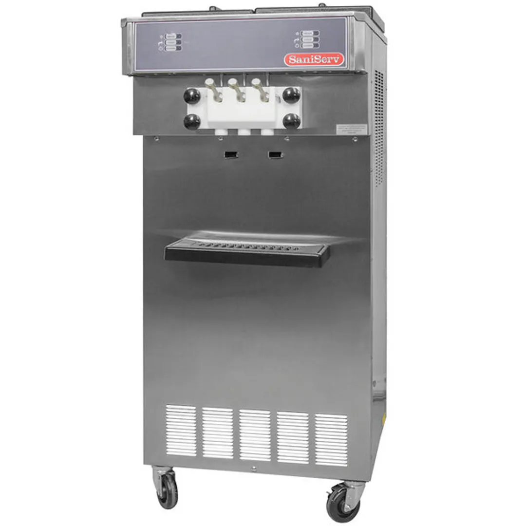 SaniServ 521 Floor Model Soft Serve/Yogurt Twist Freezer w/ (2) 17-Qt. Mix Capacity, 2 Heads
