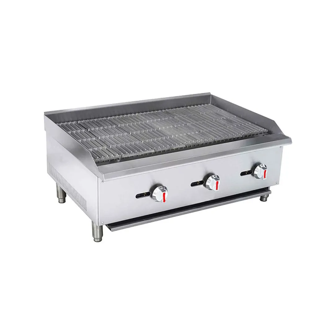 Sapphire Manufacturing SE-CCB36 36" Countertop Gas Radiant Charbroiler w/ (3) Burners, 90.000 BTU
