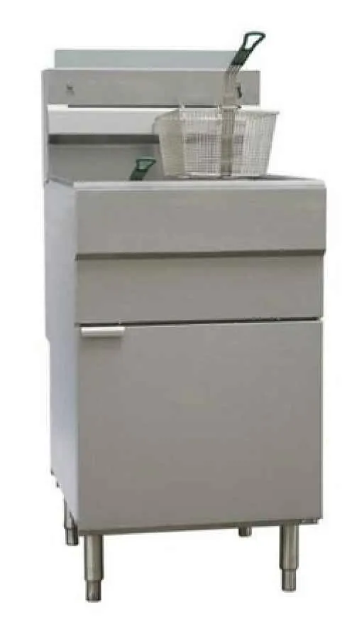 Sapphire Manufacturing SE-FR50 Full Pot Floor Model Gas Fryer w/ 50-lb Capacity, Millivolt Control