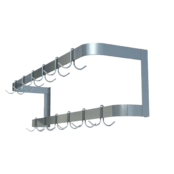 Sapphire Manufacturing SM-WR72 Pot Rack, Wall-Mounted, Double Bar Design