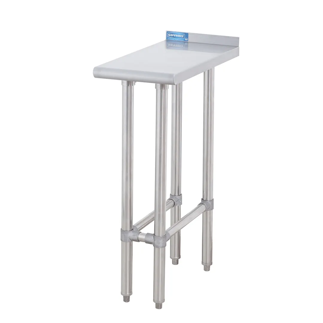Sapphire Manufacturing SMEFT-2412 12" Open Base Work Table with Side & Rear Crossrails / Upturn