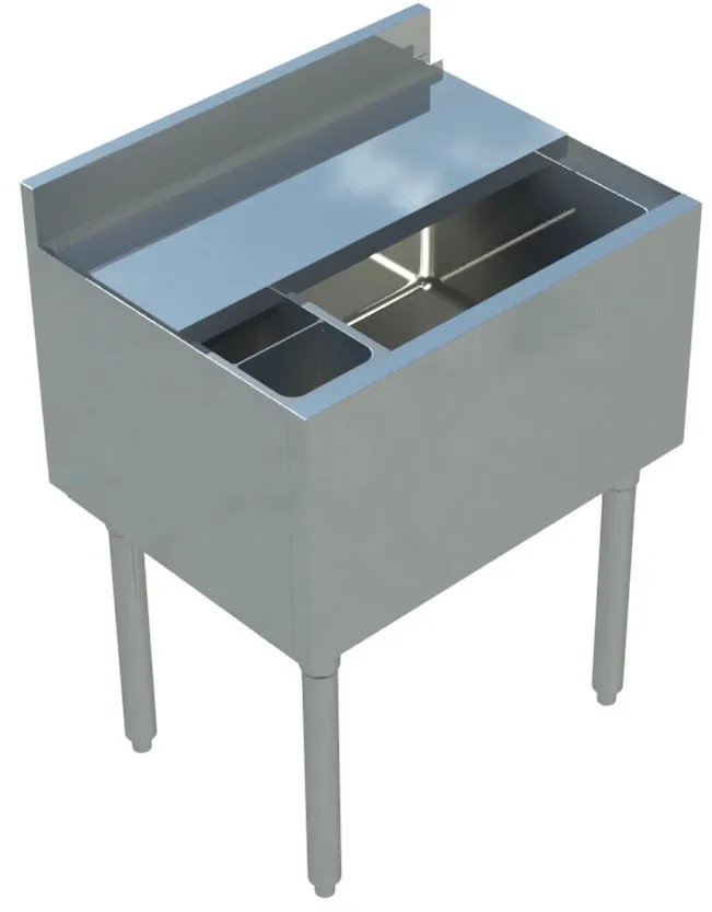 Sapphire Manufacturing SMIB-1824 Stainless Steel Insulated Underbar Ice Bin