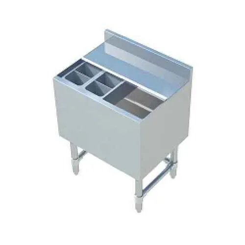 Sapphire Manufacturing SMIB-1824CP10 Stainless Steel Insulated Underbar Ice Bin