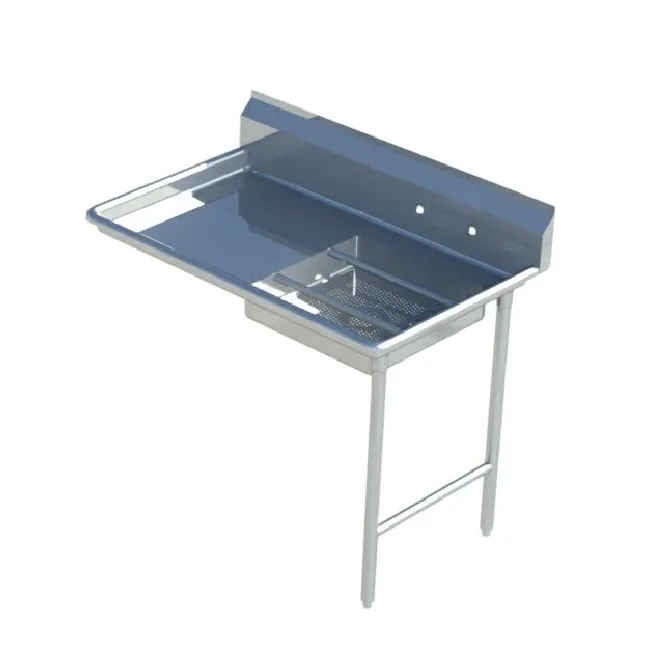 Sapphire Manufacturing SMUDT-48R Soiled Dishtable w/ Sink On Right, 10-1/2" Backsplash