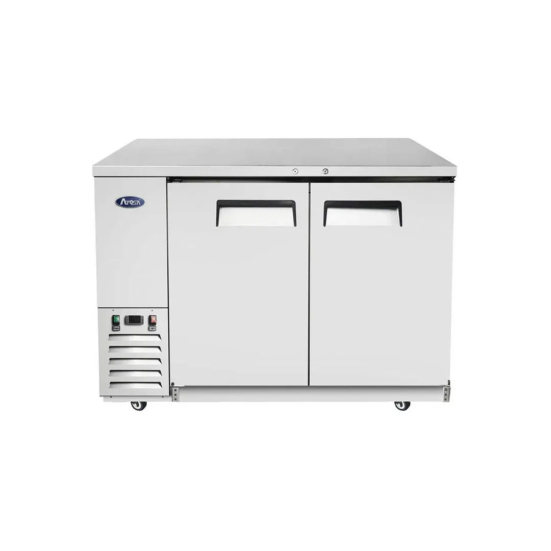 Atosa USA SBB48GRAUS1 48" Two Section Back Bar Cooler with Solid Door, 11.5 cu. ft.