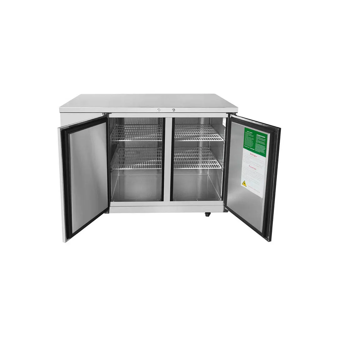 Atosa USA SBB48GRAUS1 48" Two Section Back Bar Cooler with Solid Door, 11.5 cu. ft.