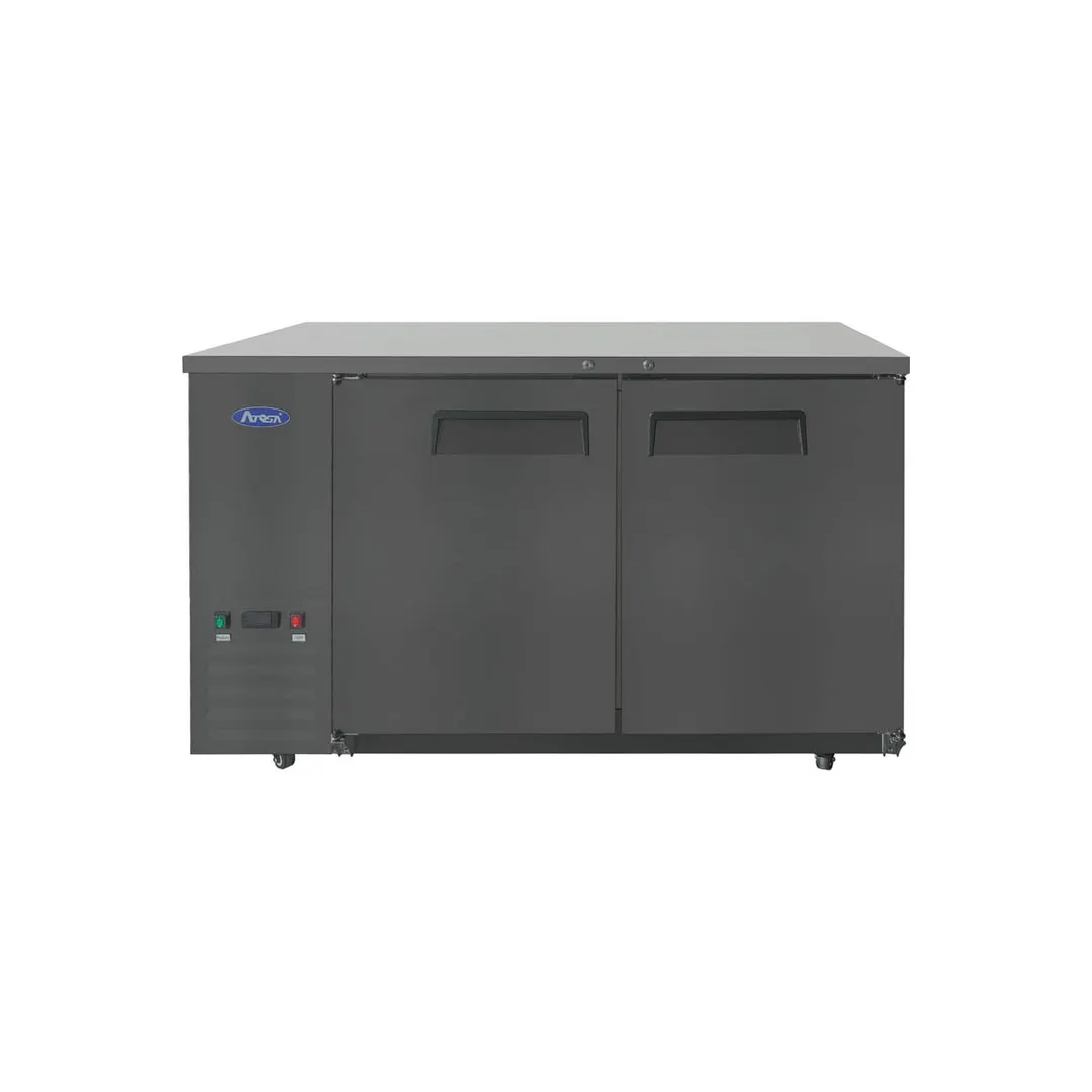 Atosa USA SBB59GRAUS2 57" Two Section Back Bar Cooler with Solid Door, 15.0 cu. ft.
