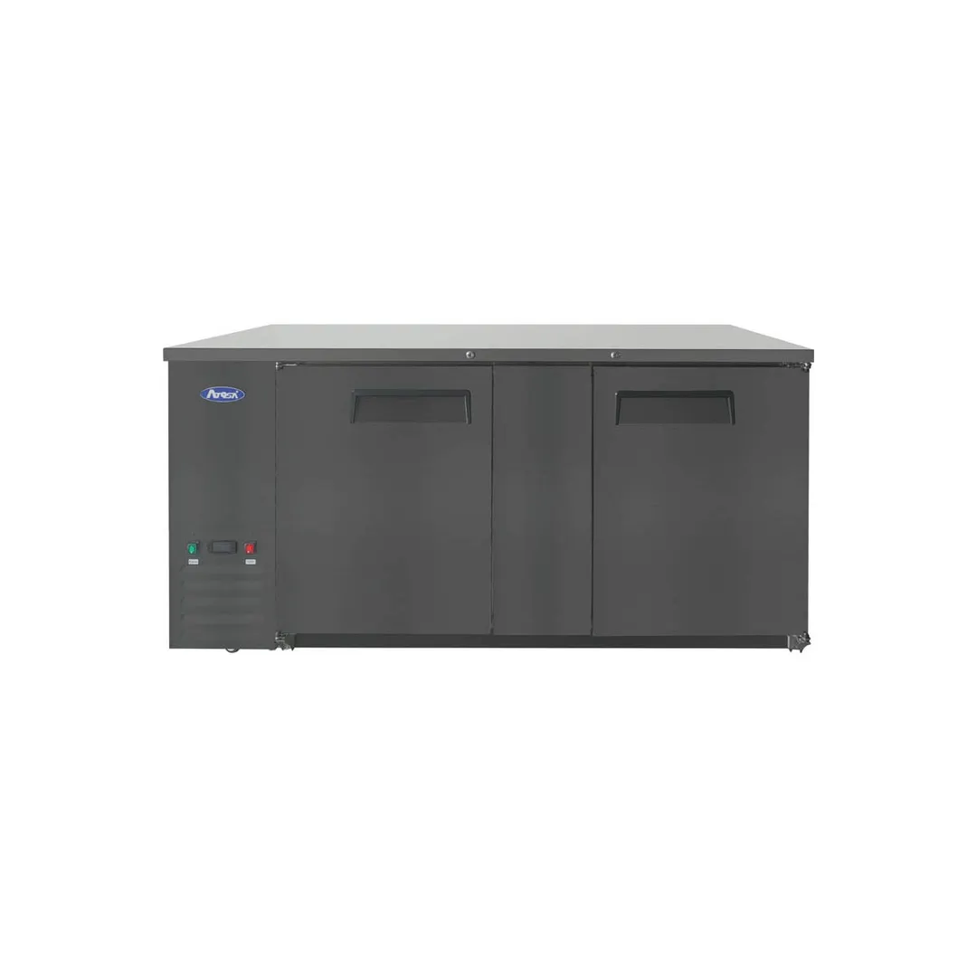 Atosa USA SBB69GRAUS2 68" Two Section Back Bar Cooler with Solid Door, 18.6 cu. ft.