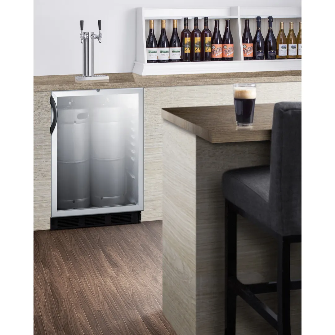 Summit SBC56GBIADA 24" 1 Tower Draft Beer Cooler Dispenser, 5.5 cu. ft.