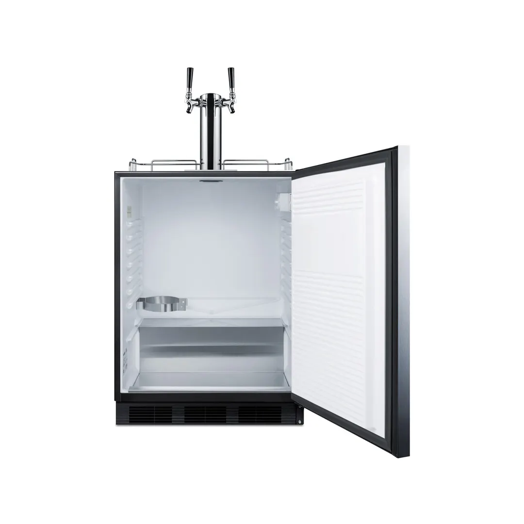 Summit SBC58BLBIADA 24" 1 Tower Draft Beer Cooler Dispenser, 5.5 cu. ft.