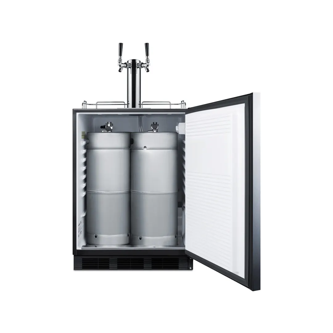 Summit SBC58BLBIADA 24" 1 Tower Draft Beer Cooler Dispenser, 5.5 cu. ft.