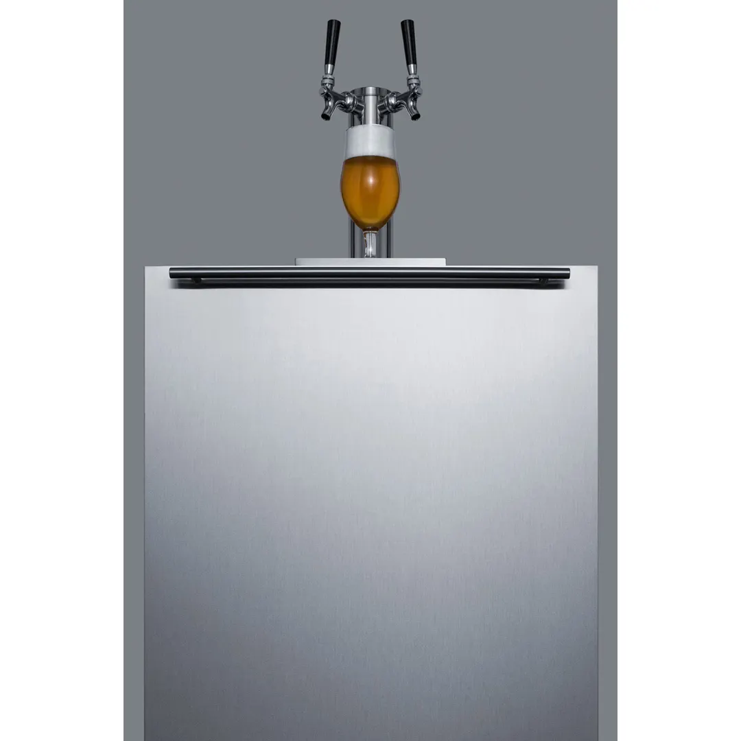 Summit SBC58BLBIADA 24" 1 Tower Draft Beer Cooler Dispenser, 5.5 cu. ft.