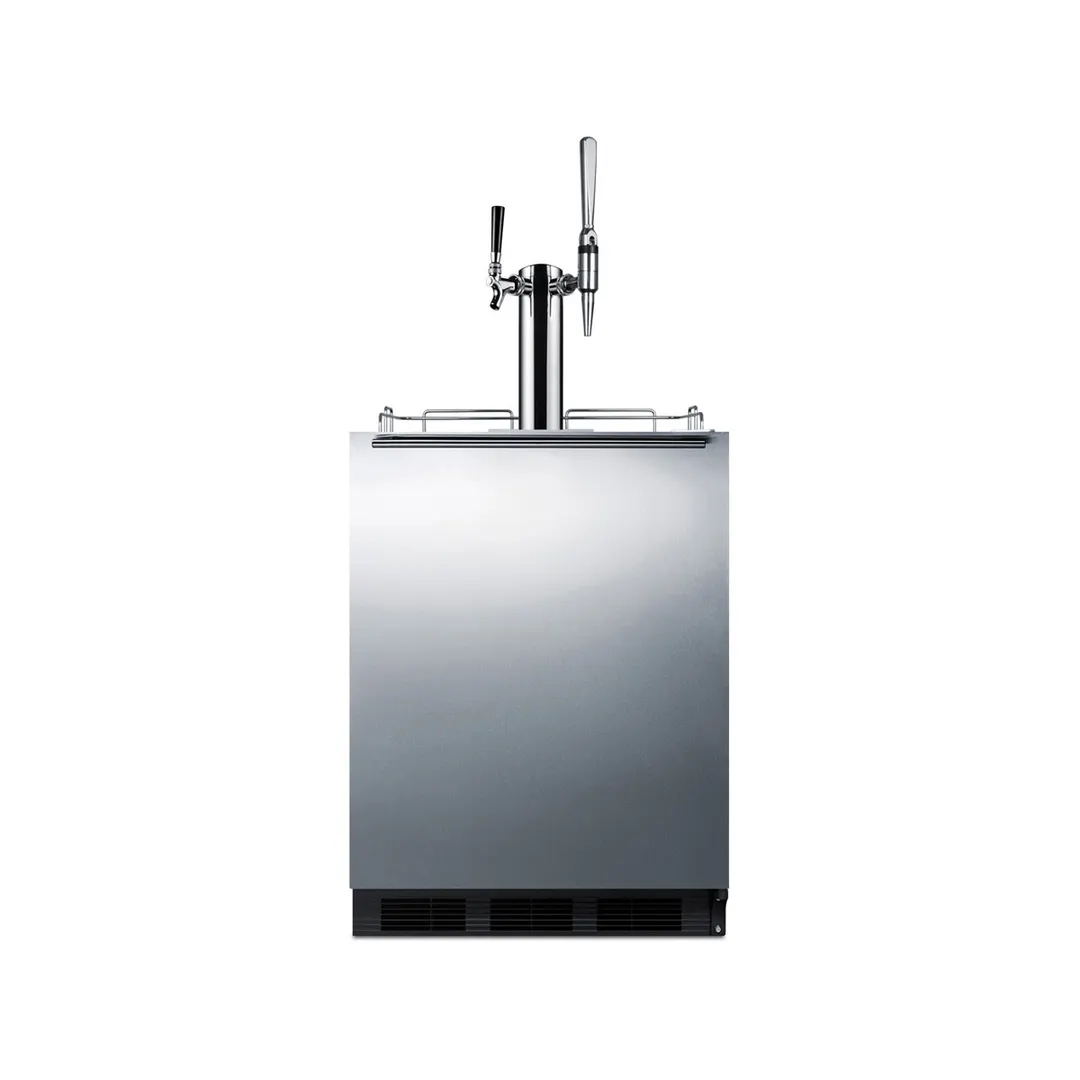 Summit SBC58BLBIADACMTWIN 24" Combo Nitro/Cold Brew Coffee Dispenser, ADA / 5.5 cu. ft. - 115V