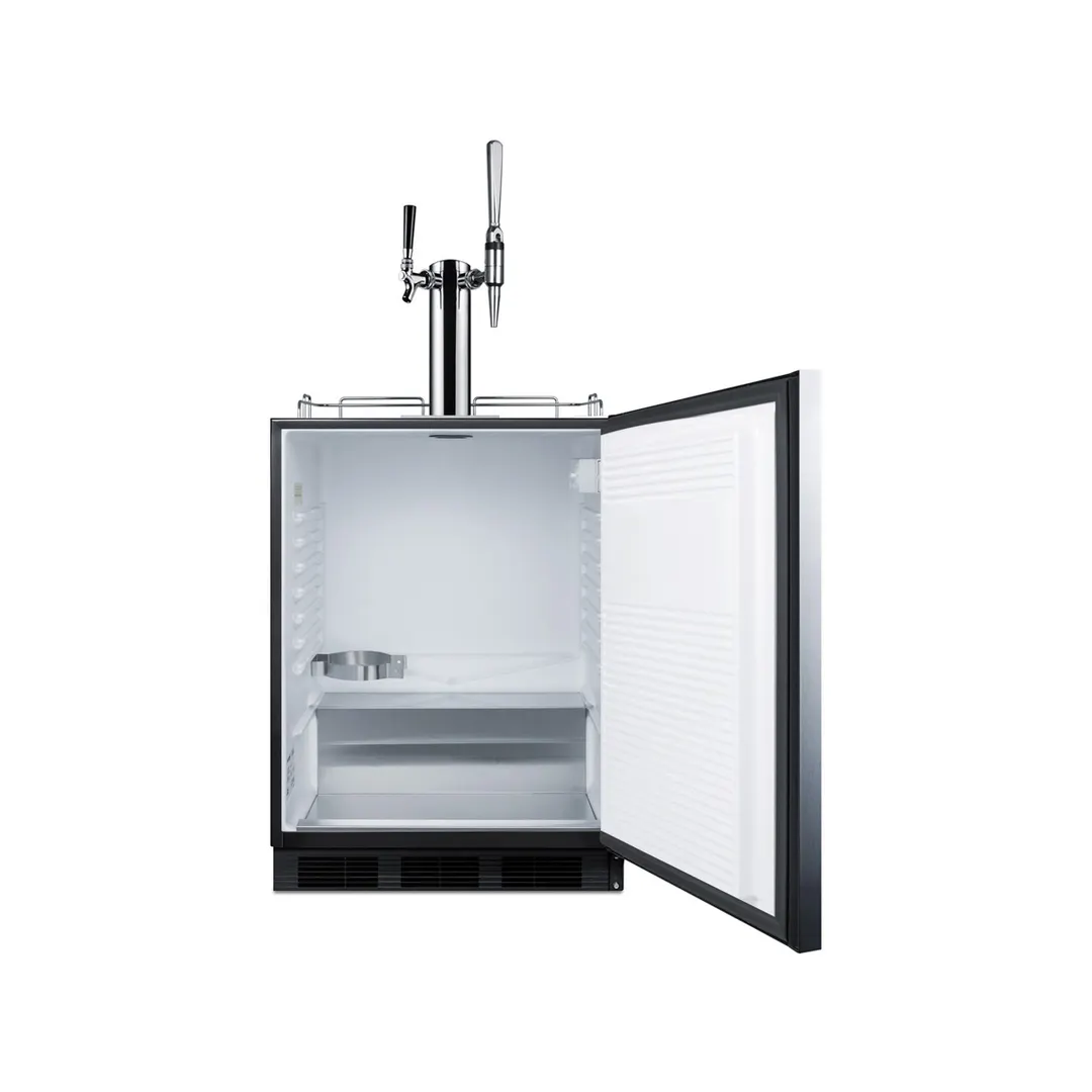 Summit SBC58BLBIADACMTWIN 24" Combo Nitro/Cold Brew Coffee Dispenser, ADA / 5.5 cu. ft. - 115V