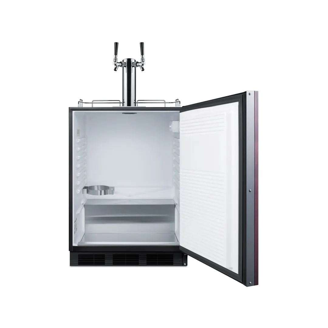 Summit SBC58BLBIADAIF 24" 1 Tower Draft Beer Cooler Dispenser, 5.5 cu. ft.