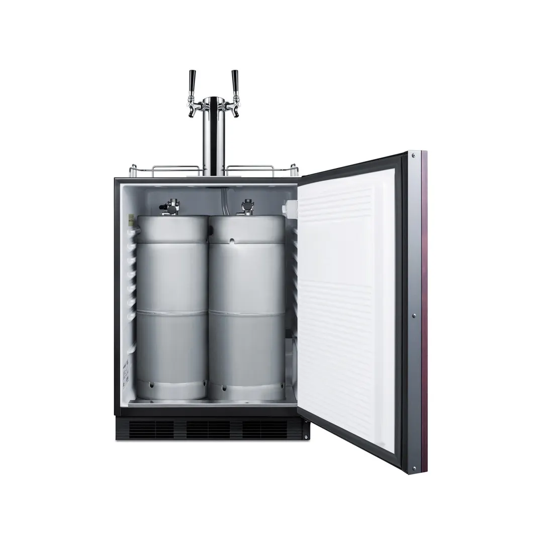 Summit SBC58BLBIADAIF 24" 1 Tower Draft Beer Cooler Dispenser, 5.5 cu. ft.