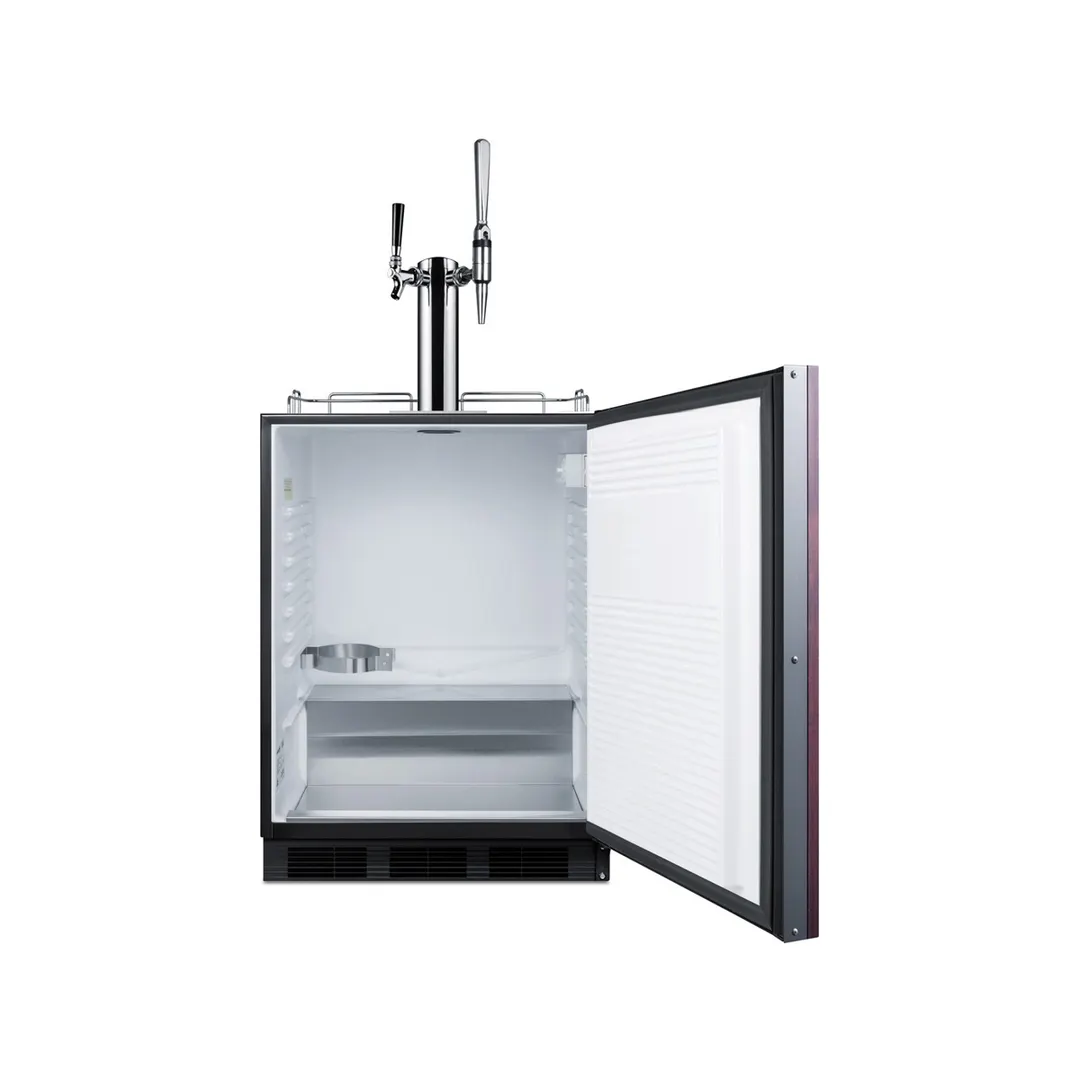 Summit SBC58BLBIADAIFCMTWIN 24" Combo Nitro/Cold Brew Coffee Dispenser, 5.5 cu. ft. 115V