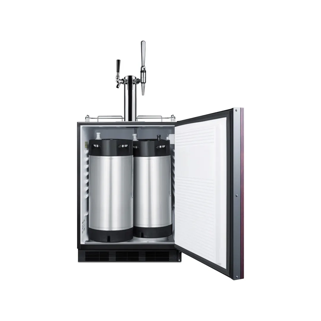 Summit SBC58BLBIADAIFCMTWIN 24" Combo Nitro/Cold Brew Coffee Dispenser, 5.5 cu. ft. 115V