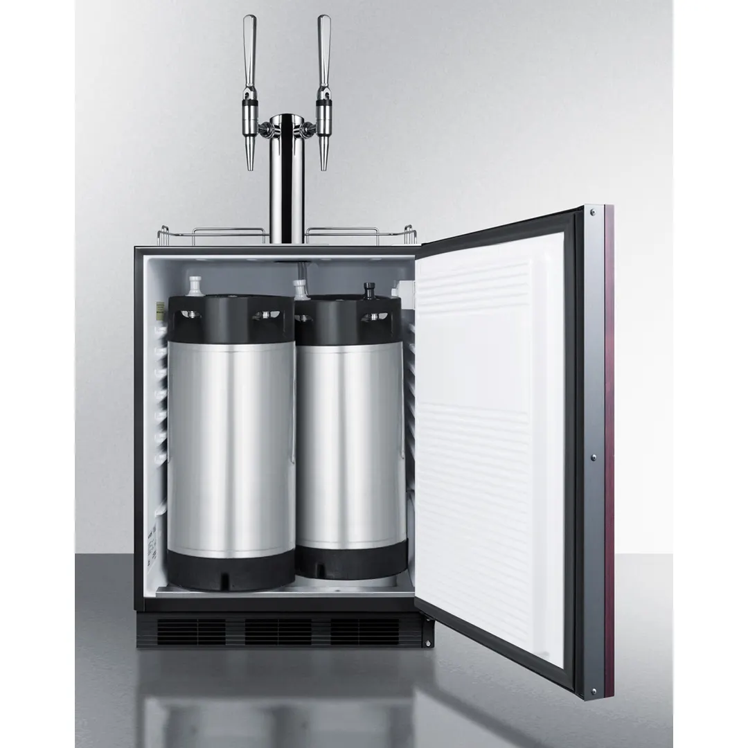 Summit SBC58BLBIADAIFNCFTWIN 24" Nitro Cold Brew Coffee Dispenser, ADA / 5.5 cu. ft. - 115V